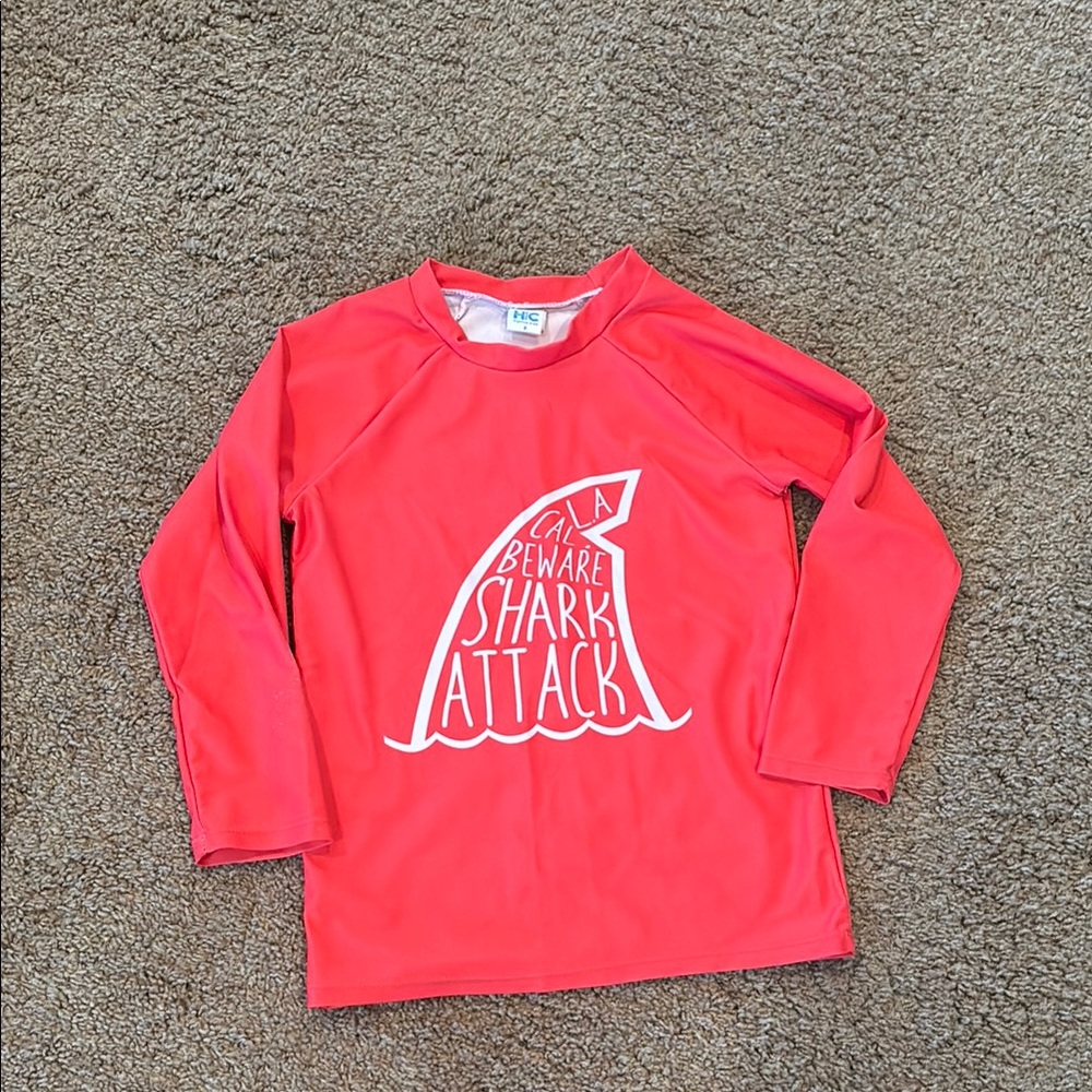 Kids Swim Rash Guard - Red